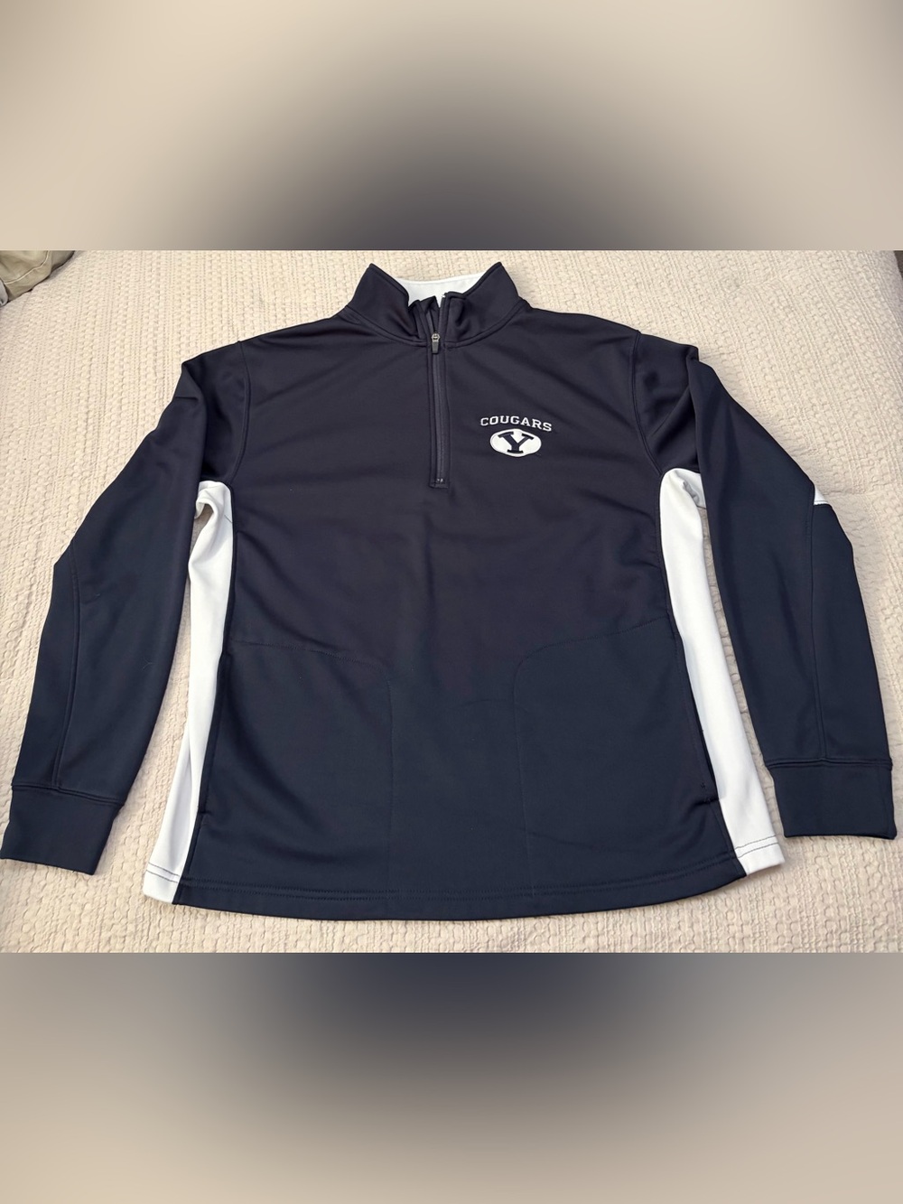 BUY Cougars Navy & White Mens Quarter-Zip Pullover